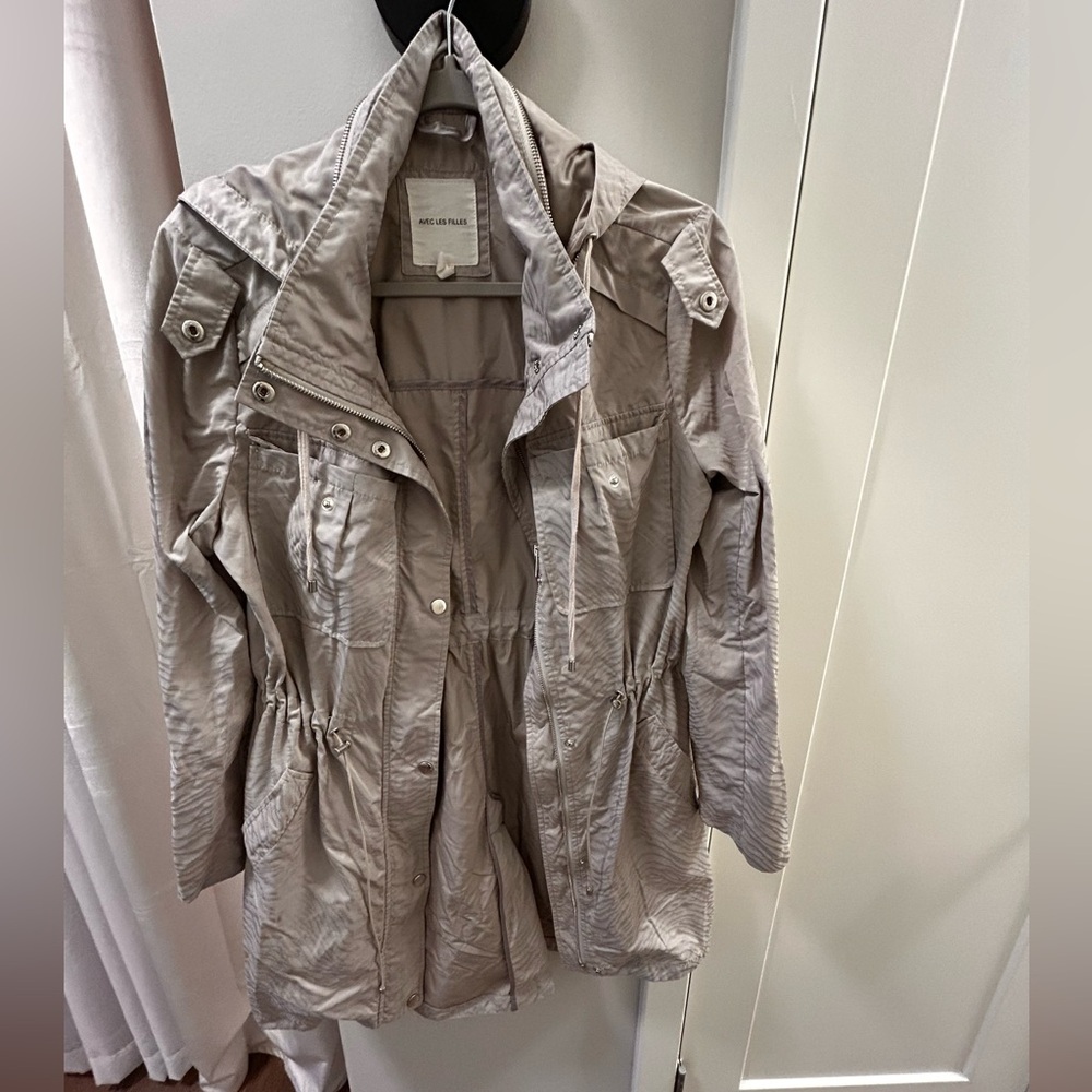 Light tan rain jacket size S